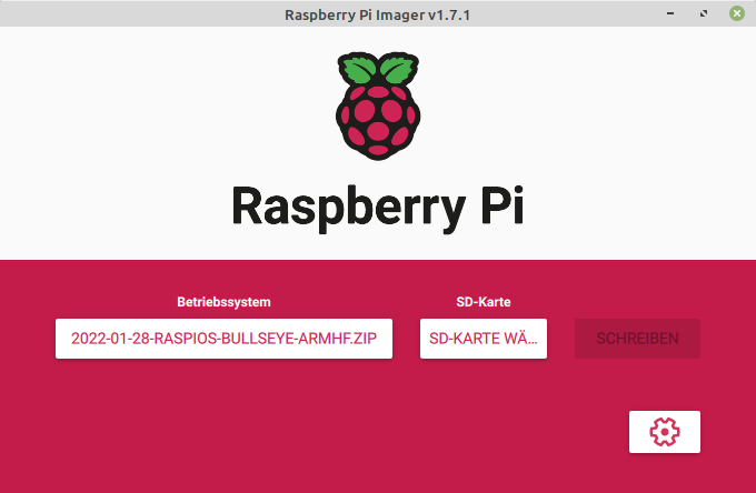 Raspberry Pi Imager Dialog