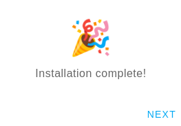 Installing complete
